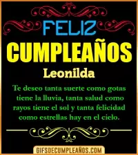 GIF Frases de Cumpleaños Leonilda